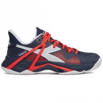 Diadora B.Icon 2 Zapatilla Tierra Batida Hombres - Azul Oscuro, Rojo