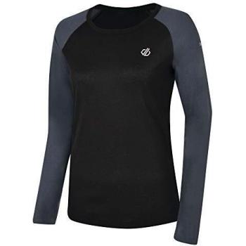 Dare 2b Exchange Fast Wicking & Quick Drying Thermal Ski & Snowboard Active Base Layer Legging with Anti-Bacterial Odour Control Treatment Ropa Interior, Mujer, Black/Ebony Grey, 10