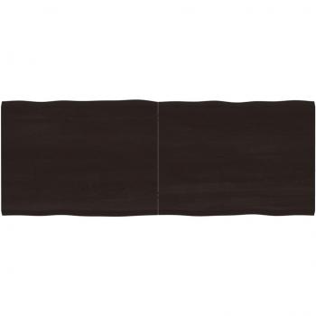Tablero de mesa de roble sin tratar marrón oscuro 160x60x(2-4)cm y tablero de mesa de madera tratada con borde natural gris 160x60x4cm