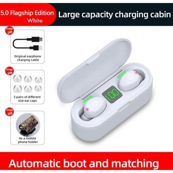 Auriculares TWS Bluetooth 5.0 con caja de carga de 2200mAh, inalámbricos, sin retraso, deportivos, a prueba de agua y con micrófono