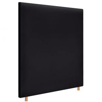 Cabecero Tapizado Aqualine Liso hasta el Suelo en Polipiel Negro para Cama (105x120cm)