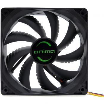 Ventilador para Ordenador Tacens Anima - 12cm, 12V, 14dB, 9 Aspas, 1200 RPM, Color Negro