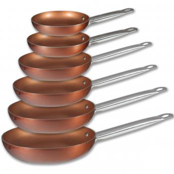San Ignacio PK1410 Professional Chef Copper Plus Set 6 Sartenes +, Aluminio Prensado, Multicolor