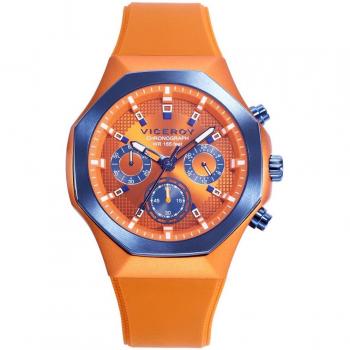 Viceroy Reloj de Hombre Colors con Caja de Aluminio y Correa de Silicona Naranja - RELOJ CRONO HOMBRE ALUMINIO NARANJA IP AZUL COLOURS VICEROY -