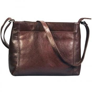 Vilenca Holland 40600 Schwarz - Bolso al hombro para hombre Marrón marrón L21cmxH23cmxB9cm