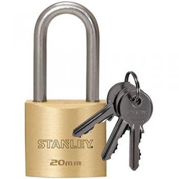 Candado de arco 20mm con llave Stanley