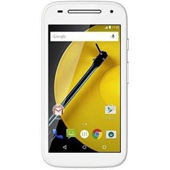 Motorola Moto E 4G - Smartphone Android Libre con Pantalla de 4.5, Cámara de 5MP, Memoria Interna de 8GB, Procesador Quad-Core a 1.2 GHz y RAM de 1GB en Blanco