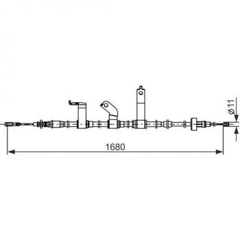 Cable de freno de mano BOSCH 1 987 482 849