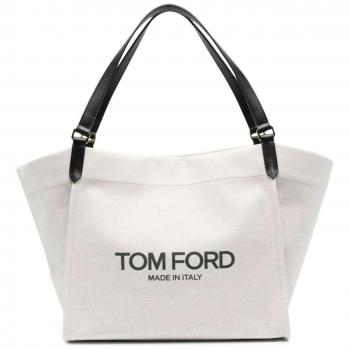 Tom Ford Women's Amalfi Open Top Tote Bag in Beige and Black | Size UNI | L1769ICN006G3JN05