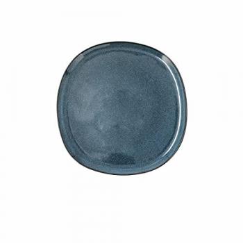 Plato Llano Bidasoa Ikonic Cerámica Azul (20,2 x 19,7 x 1,3 cm) Pack de 6 Unidades