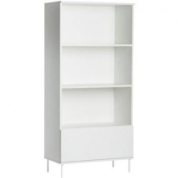 Estantería Alta de Melamina Lacada Blanca 80x169 cm