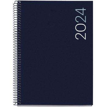 Agenda MiquelRius 2024 City Plus Espiral Semana Vista Azul Marino 155x213 mm