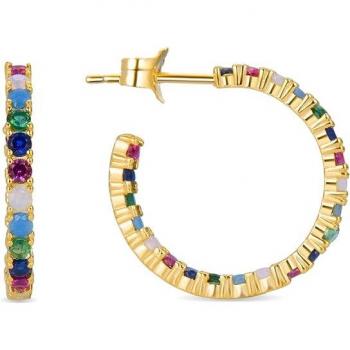 Pendientes de Lujo Luxenter Azarlo Trendy en Plata de Ley 925 Bañada en Oro