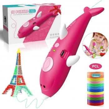 Pluma 3D Lápiz 3D 1,75mm Filamento para Impresion 3D Regalo para Niños y Adultos 3D Pluma Inteligente Pen Baja Temperatur Boligrafo 3D con Pantalla LCD Inteligente Graffiti pen Pluma de impresión 3D