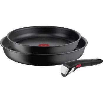 Set de 2 sartenes de aluminio antiadherente con mango extraíble Ingenio Ultimate Tefal