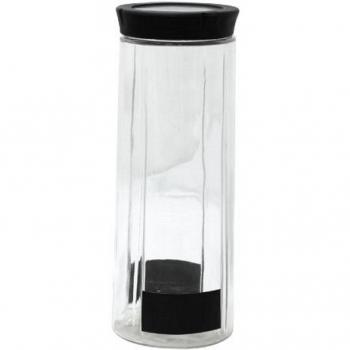 Gourmet Home Products Round Glass Storage Container Jar With Chalkboard, 70 oz, Clear by Home Gourmet