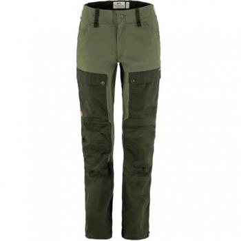 Fjällräven Women's Keb Curved Trousers - Deep Forest/Laurel Green, Size 36