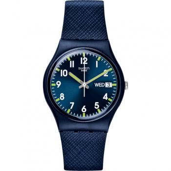 Swatch - Reloj Mujer SO28N702 Sir blue con correa de material de origen biológico (Ø 34 mm) color azul