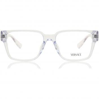 Versace VE3346F Asian Fit 148 Armazones para Hombre Cristal, Lentes Recetadas Para Hombre Transparentes, Gafas Recetadas para Hombre Cristal, Ajuste Asiático 148 Gafas Recet