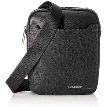Calvin Klein - Sliver Mix Flat Crossover, Shoppers y bolsos de hombro Hombre, Negro