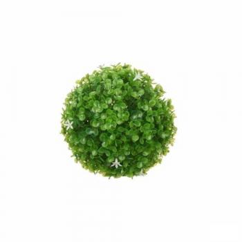 Planta Decorativa Artificial con Flores y Hojas en Bola de Plástico 17 x 17 x 17 cm (Paquete de 12 Unidades)