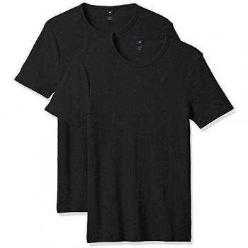 G-Star Raw Men's Basic 2-Pack Short Sleeve T-Shirts - Black, Slim Fit, Sustainable Cotton