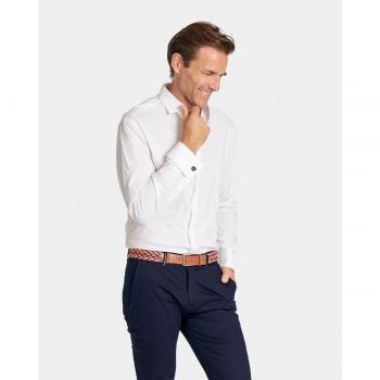 Camisa para traje de hombre slim liso colección Platiniun blanco