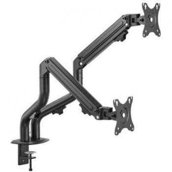 Iggual SPMP02 Soporte de Escritorio para 2 Monitores 17-32 con Brazo Inclinable y Giratorio, VESA 75x75/100x100, Carga Máxima
