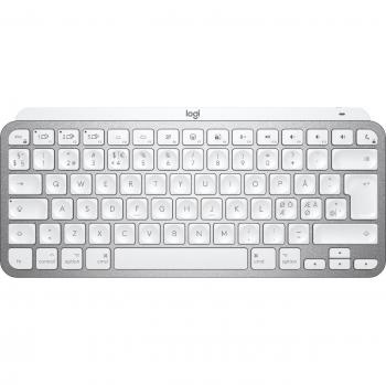 Logitech MX Keys Mini para Mac - Teclado inalámbrico iluminado minimalista Bluetooth QWERTY Nórdico en color gris