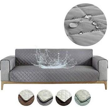 Carvapet Fundas Sofás Impermeable Fundas de Sofá Protector de Mascotas Perros Gatos Antideslizante Cubre Sofá Protector de Muebles