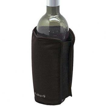 Vin Bouquet Funda Enfriadora Autojustable, Color Negro, 18.5 x 16 x 2 cm