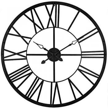 Reloj de pared vintage de metal negro 96 cm