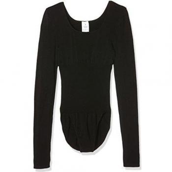 ANAISSA Manga Larga Compresivo Reductor 2 Tallas con Tecnología Biotech, Body para Mujer, Negro, M
