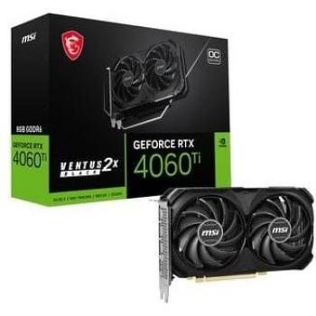 Tarjeta Gráfica MSI GeForce RTX 4060 Ti VENTUS 2X BLACK E1 OC 8GB GDDR6 DLSS3