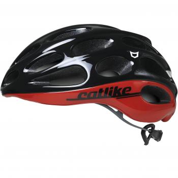 Catlike Olula Casco de Ciclismo, Unisex adulto, Negro / Rojo, S/54-56 cm