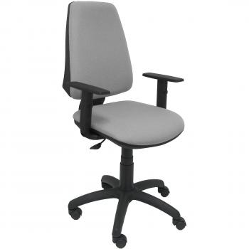 Piqueras y Crespo Silla Elche CP Bali Gris Claro Brazos Regulables Oficina, Tela, 109x46x46 cm