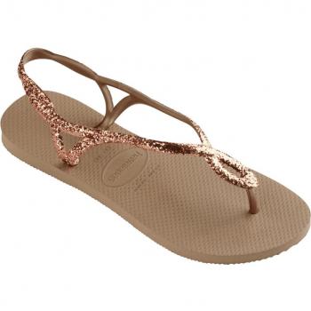Sandalias de Playa para Mujer Havaianas Luna Premium II Rosa Oro