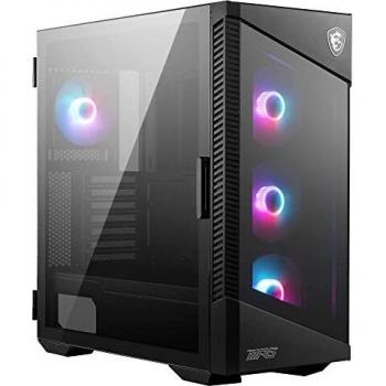 MSI MPG VELOX 100R Mid Tower Gaming Computer Case 'Black, 4x 120mm ARGB Fans, 1-6 ARGB Hub, ARGB light strip, USB Type-C, Tempered Glass, MSI Center, E-ATX, ATX, mATX, mini-ITX',306-7G18R21-809