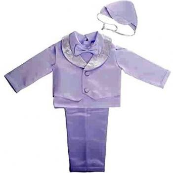 Lito Angels Ropa de Bautizo Traje de Boda Blanco para Bebe Niño, Manga Larga, Talla 18-24 Meses