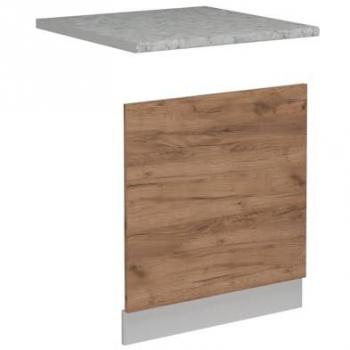 Panel Frontal R-Line 60 cm Roble Dorado y Mármol, Accesorio para Lavavajillas Vicco