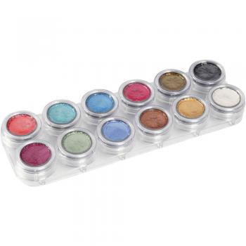 Paleta de Maquillaje 12 colores Perlados a base de Agua