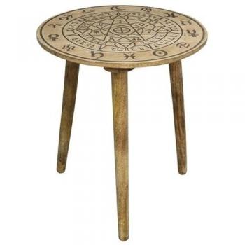 Mesa Redonda Zodiac 40 x 40 x 45 cm: Mueble Multifuncional Elegante para Hogar y Oficina, Ideal para Espacios Reducidos y Decoración Moderna, Uso en Interiores y Exteriores