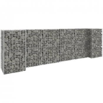 vidaXL H-Shaped Gabion Planter Steel Wire 260x40x80 cm