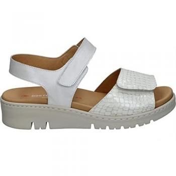 Sandalias Doctor Cutillas 36139 Autoadherente Con Elástico para Mujer en Color Blanco Talla 37