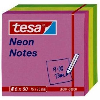 tesa Neon Notes Haftnotizen, 75 x 75 mm, 3-farbig
