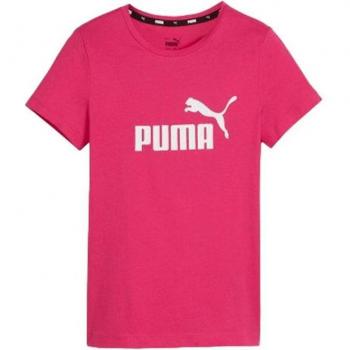 Camiseta Puma Essentials Logo rosa