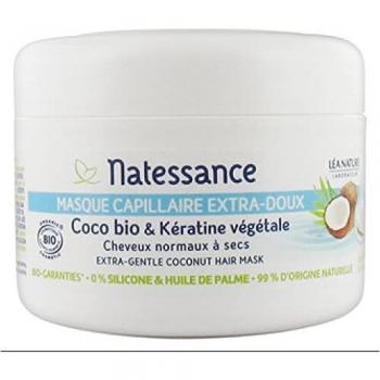 Natessance Mascarilla Capilar Extra Suave Coco-Bio y Queratina Vegetal 200 ml