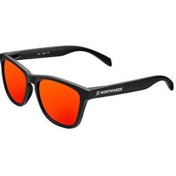 NORTHWEEK Regular FLAKA Gafas, Negro - Rojo, Adulto Unisex Adulto