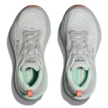 HOKA Women's Bondi 8 Road Running Shoes, Stardust/Aqua Breeze, Size 5