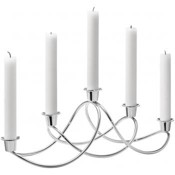 Georg Jensen Harmony Candelabro 5 Luces, Metal, Plata